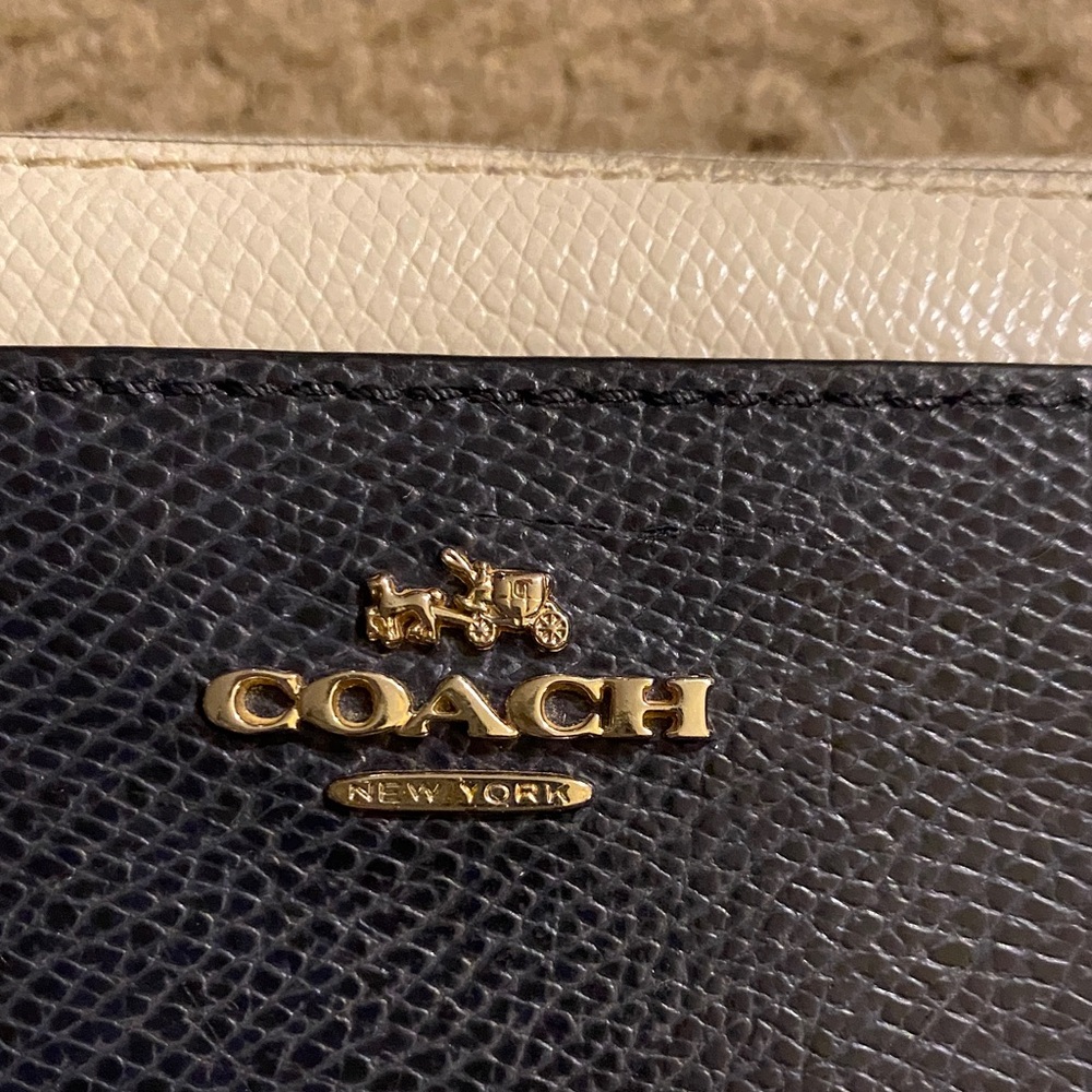 Coach Two-Tone Blue and Cream Wallet - Picture 2 of 5